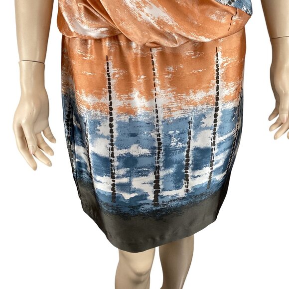 Robert Rodriguez Silk Dress Size 8 Abstract Print Feminine Flattering Statement - Picture 4 of 8